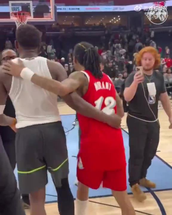 狼王&槍王惺惺相惜！華子賽后與莫蘭特相互致意！